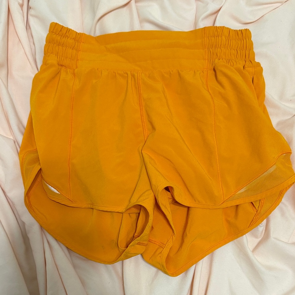 lululemon athletica Vibrant Orange Athletic Shorts